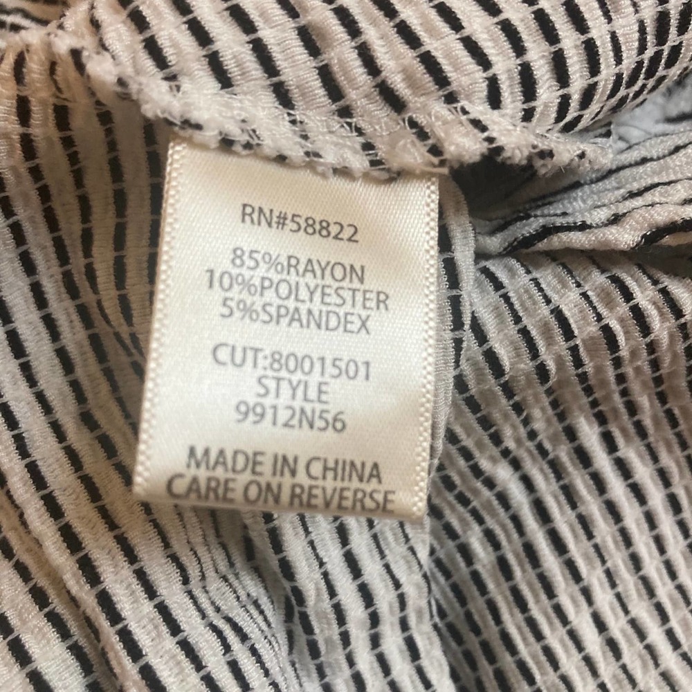 Max Studio Textured Knit Asymmetetrical Striped Dress - Size XL - Picture 6 of 7